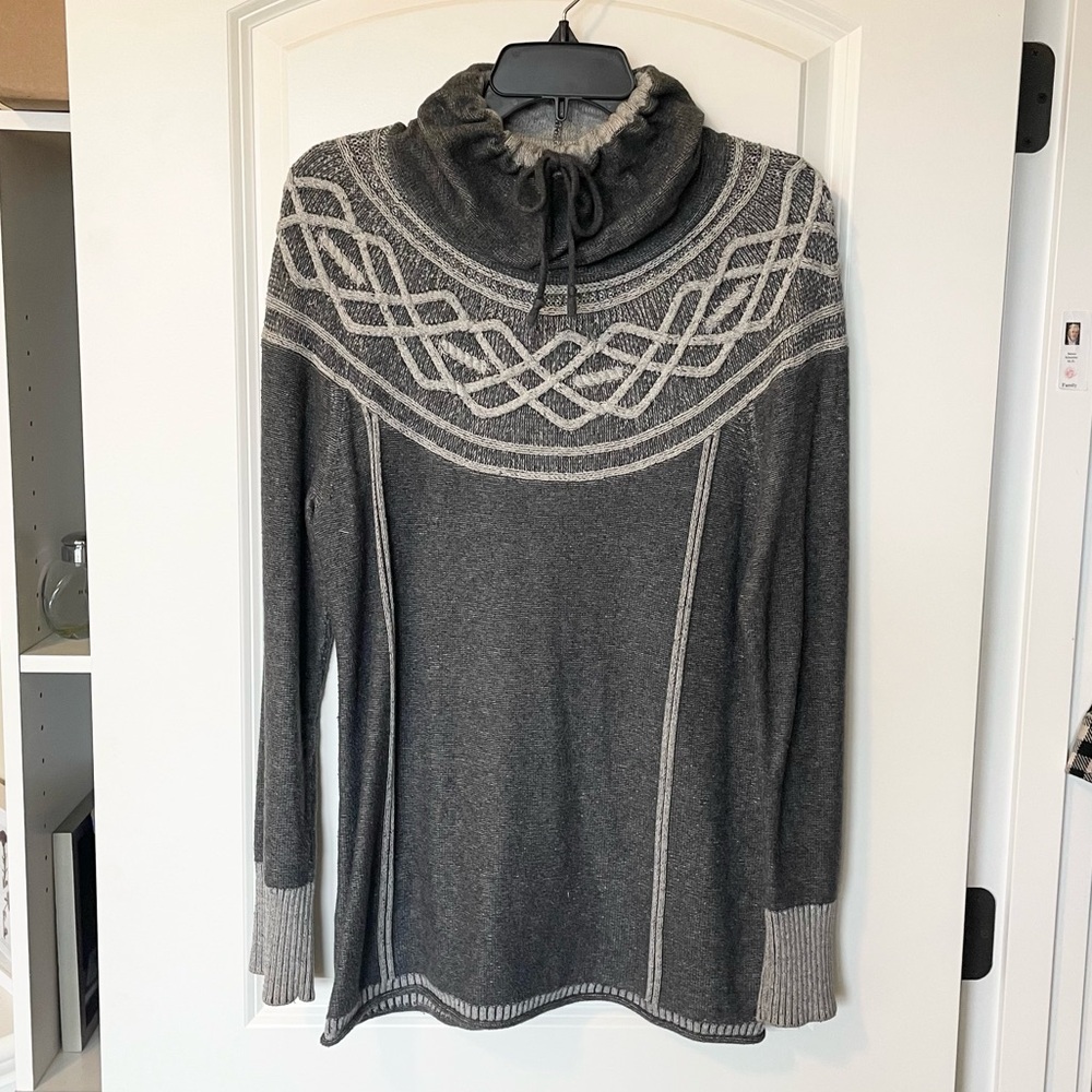 Eddie Bauer Vintage Adjustable Cowl Neck Sweater M
